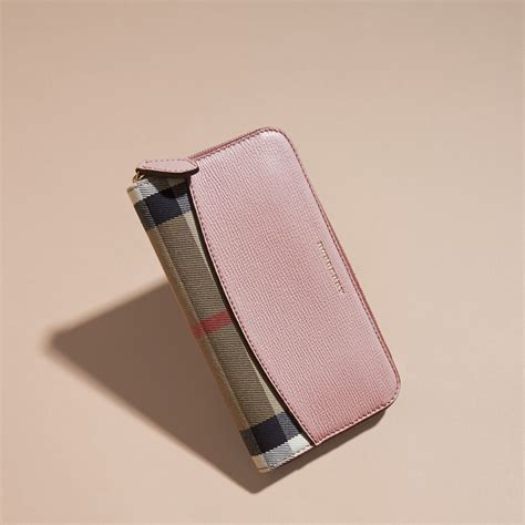 burberry pale orchid wallet|Burberry House Check Leather Zip Around Wallet .